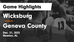 Wicksburg  vs Geneva County  Game Highlights - Dec. 21, 2023