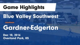 Blue Valley Southwest  vs Gardner-Edgerton  Game Highlights - Dec 10, 2016