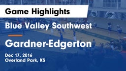 Blue Valley Southwest  vs Gardner-Edgerton  Game Highlights - Dec 17, 2016