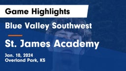 Blue Valley Southwest  vs St. James Academy  Game Highlights - Jan. 10, 2024