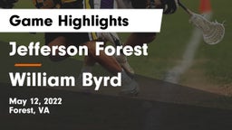 Jefferson Forest  vs William Byrd  Game Highlights - May 12, 2022