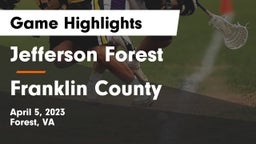 Jefferson Forest  vs Franklin County  Game Highlights - April 5, 2023