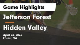 Jefferson Forest  vs Hidden Valley  Game Highlights - April 24, 2023