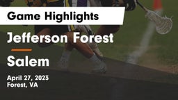 Jefferson Forest  vs Salem  Game Highlights - April 27, 2023