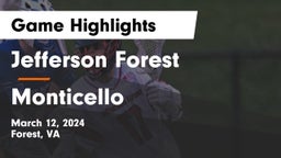 Jefferson Forest  vs Monticello  Game Highlights - March 12, 2024