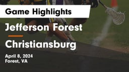 Jefferson Forest  vs Christiansburg  Game Highlights - April 8, 2024