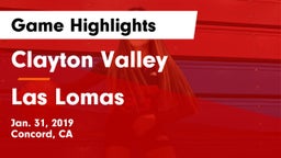 Clayton Valley  vs Las Lomas  Game Highlights - Jan. 31, 2019