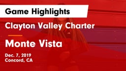 Clayton Valley Charter  vs Monte Vista  Game Highlights - Dec. 7, 2019