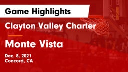 Clayton Valley Charter  vs Monte Vista Game Highlights - Dec. 8, 2021