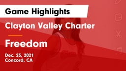 Clayton Valley Charter  vs Freedom Game Highlights - Dec. 23, 2021