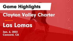 Clayton Valley Charter  vs Las Lomas Game Highlights - Jan. 6, 2022