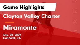 Clayton Valley Charter  vs Miramonte  Game Highlights - Jan. 20, 2022