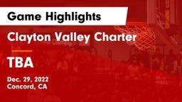 Clayton Valley Charter  vs TBA Game Highlights - Dec. 29, 2022