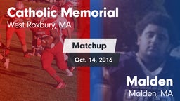 Matchup: Catholic Memorial vs. Malden  2016