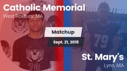 Matchup: Catholic Memorial vs. St. Mary's  2018