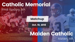 Matchup: Catholic Memorial vs. Malden Catholic  2018