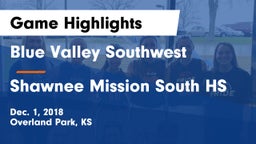 Blue Valley Southwest  vs Shawnee Mission South HS Game Highlights - Dec. 1, 2018