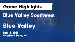 Blue Valley Southwest  vs Blue Valley  Game Highlights - Feb. 8, 2019
