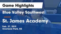 Blue Valley Southwest  vs St. James Academy  Game Highlights - Feb. 27, 2019