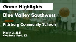 Blue Valley Southwest  vs Pittsburg Community Schools Game Highlights - March 2, 2024