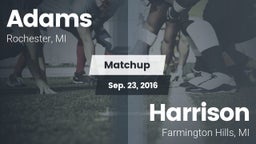 Matchup: Adams vs. Harrison  2016