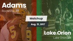 Matchup: Adams vs. Lake Orion  2017