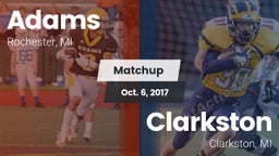 Matchup: Adams vs. Clarkston  2017