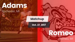 Matchup: Adams vs. Romeo  2017