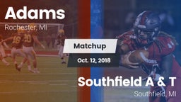 Matchup: Adams vs. Southfield A & T 2018