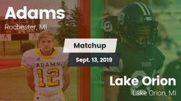 Matchup: Adams vs. Lake Orion  2019