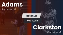 Matchup: Adams vs. Clarkston  2019