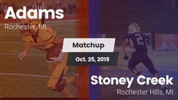 Matchup: Adams vs. Stoney Creek  2019