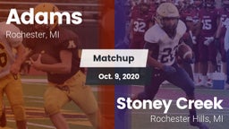 Matchup: Adams vs. Stoney Creek  2020