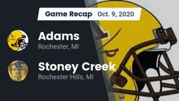 Recap: Adams  vs. Stoney Creek  2020