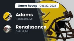 Recap: Adams  vs. Renaissance  2021