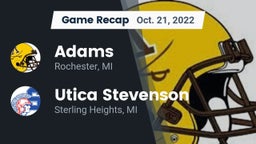 Recap: Adams  vs. Utica Stevenson  2022