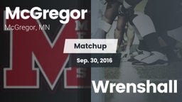 Matchup: McGregor vs. Wrenshall 2016