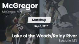 Matchup: McGregor vs. Lake of the Woods/Rainy River  2017