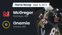 Recap: McGregor  vs. Onamia  2017