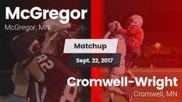 Matchup: McGregor vs. Cromwell-Wright  2017