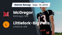 Recap: McGregor  vs. Littlefork-Big Falls  2018