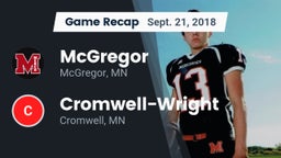 Recap: McGregor  vs. Cromwell-Wright  2018