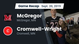 Recap: McGregor  vs. Cromwell-Wright  2019