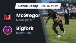 Recap: McGregor  vs. Bigfork  2019