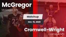 Matchup: McGregor vs. Cromwell-Wright  2020