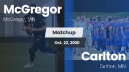 Matchup: McGregor vs. Carlton  2020