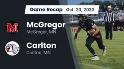 Recap: McGregor  vs. Carlton  2020