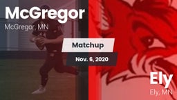 Matchup: McGregor vs. Ely  2020