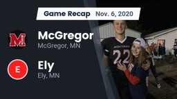 Recap: McGregor  vs. Ely  2020