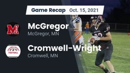 Recap: McGregor  vs. Cromwell-Wright  2021